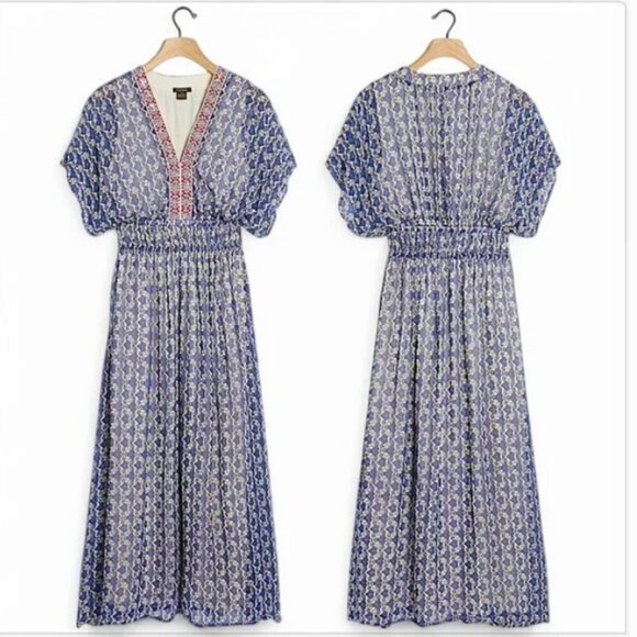 Anthropologie Oda Patterned Maxi Dress India Vineet Bahl Size 8 - Picture 1 of 9